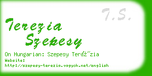 terezia szepesy business card